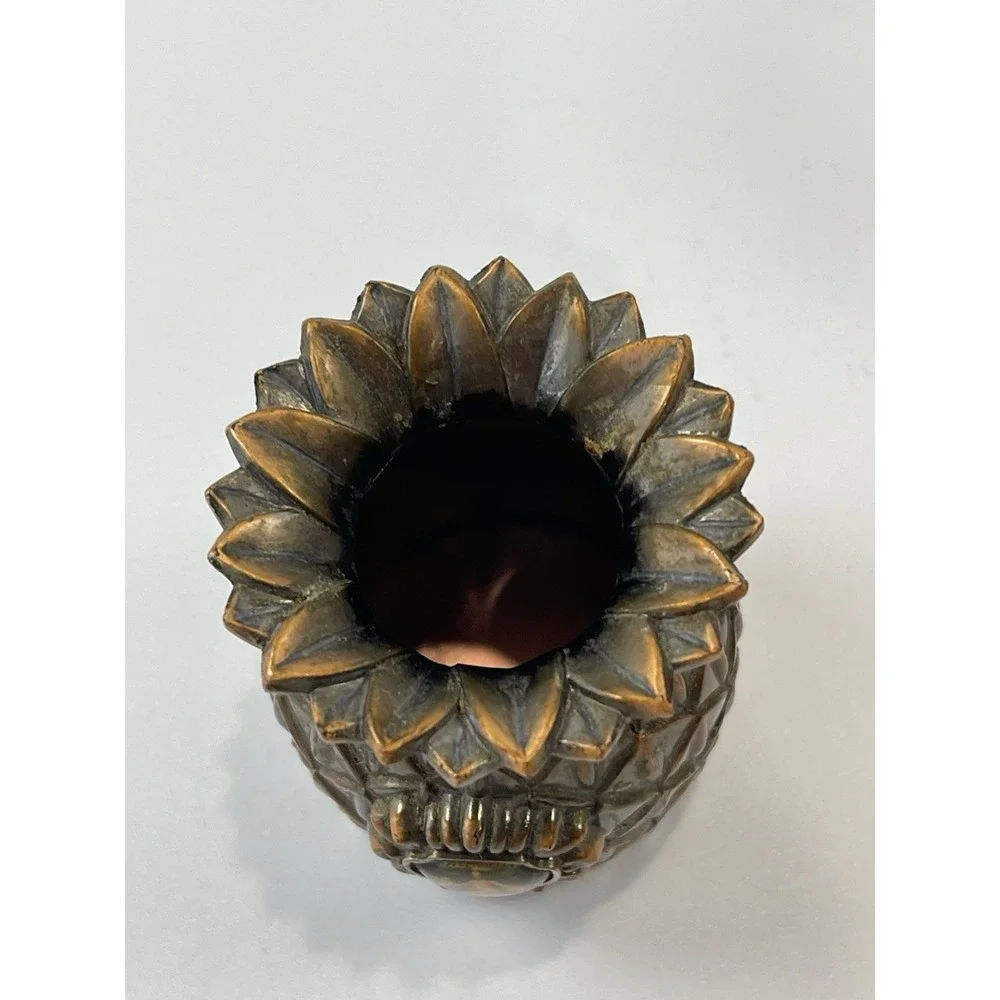 Vintage Copper Hawaii Red Amberina Clear Glass Toothpick‎ Holders Set Of 3
